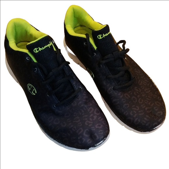 Champion Black and Green Sneakers with Breathable Fabric - Picture 1 of 5